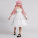 New! Vocaloid Megurine Luka Ruka Just Be Friend White Dress Cosplay Costume
